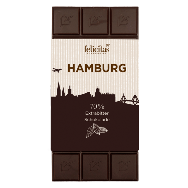 Tafelschokolade Extrabitter 70% Hamburg 100g