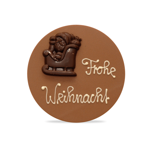 Weihnachtstaler aus Schokolade