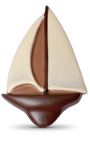 Segelboot aus Schokolade