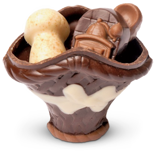 Schokoladenkörbchen mit Pralinen | Schokoladenshop Felicitas