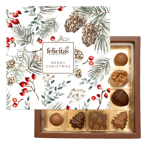 Pralinenquadrat Merry Christmas