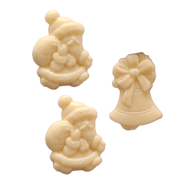 Weihnachtsplättchen weiße Schokolade 100g