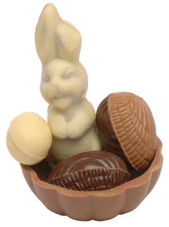 Schale mit Nougathäschen