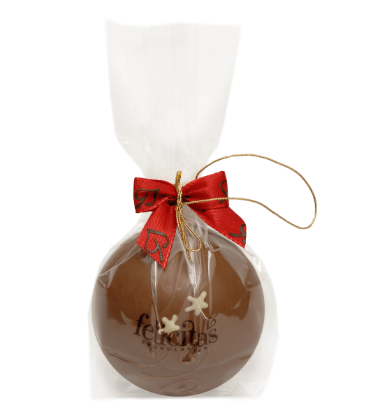 Weihnachtskugel aus Schokolade