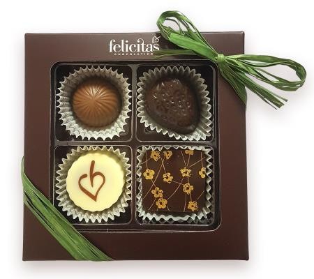kleines Pralinenquadrat glutenfrei gefüllt