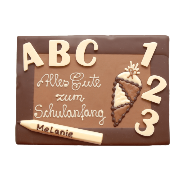 A5 - Schokokarte als Schultafel