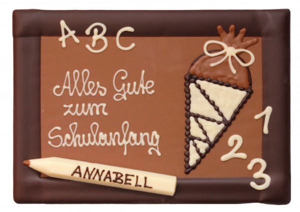 A5 - Schokokarte als Schultafel