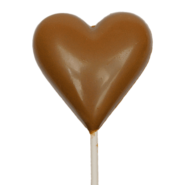 Herzlutscher aus Schokolade