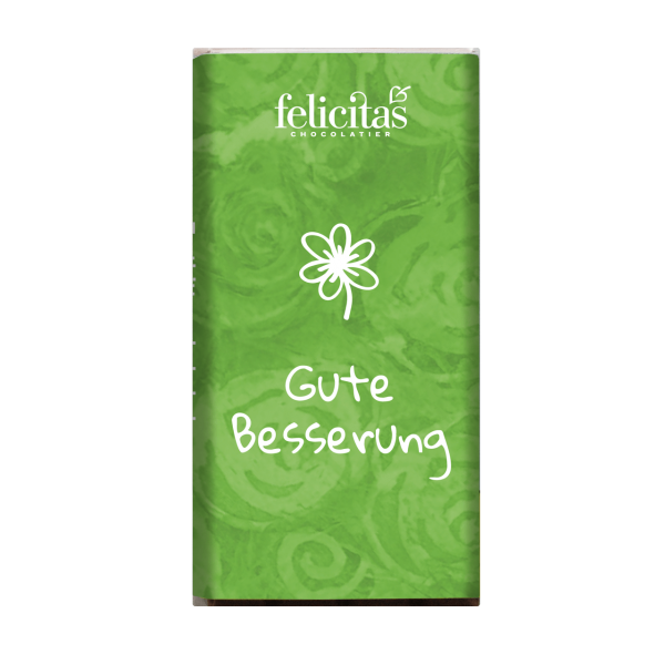 Schoko-Täfelchen "Gute Besserung" Zartbitter