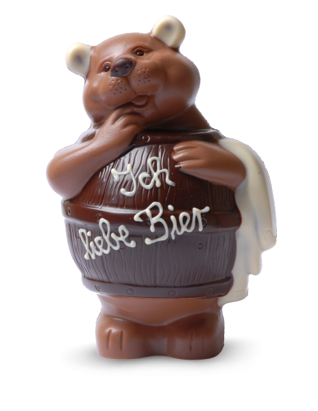 Bier-Bär aus Schokolade