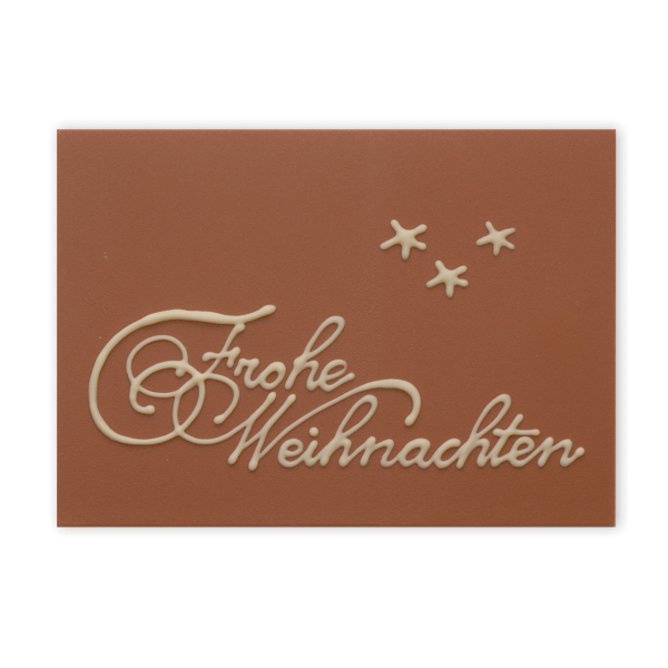 Schoko-Weihnachtskarte "Frohe Weihnachten"