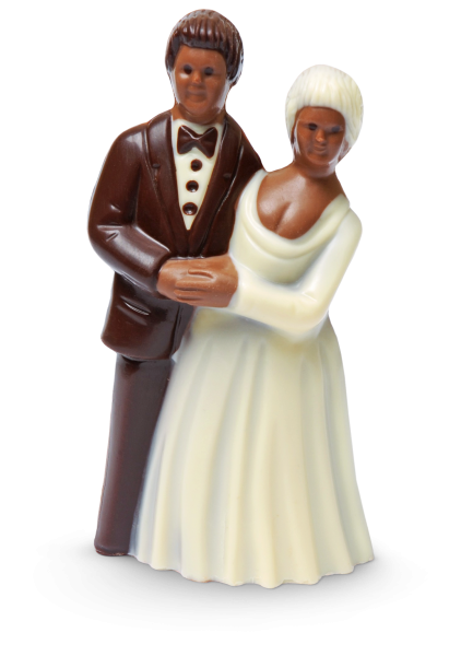 Brautpaar mittel aus Schokolade