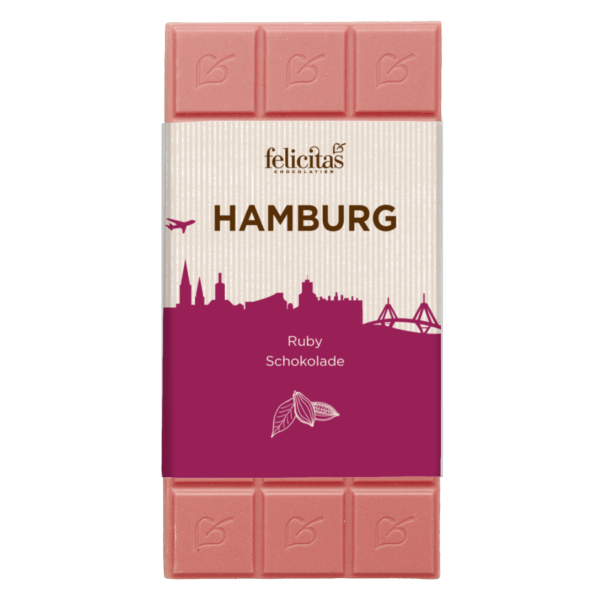 Tafelschokolade RUBY pur Hamburg 100g