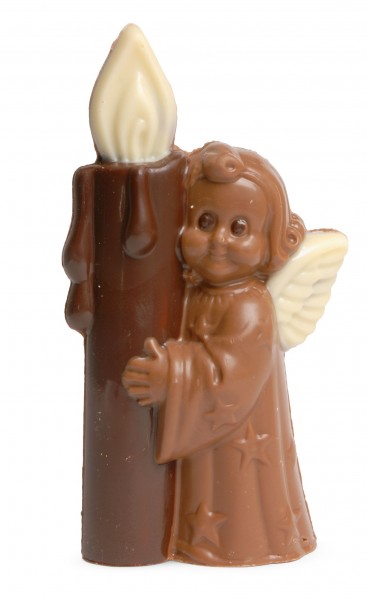 Engel mit Kerze aus Schokolade