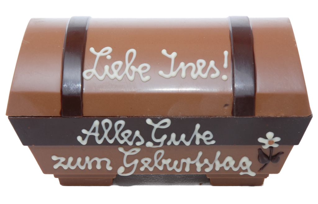 Schokoladen-Schatztruhe gefüllt mit Pralinen #1