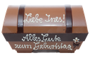 Schokoladen-Schatztruhe gefüllt mit Pralinen #1