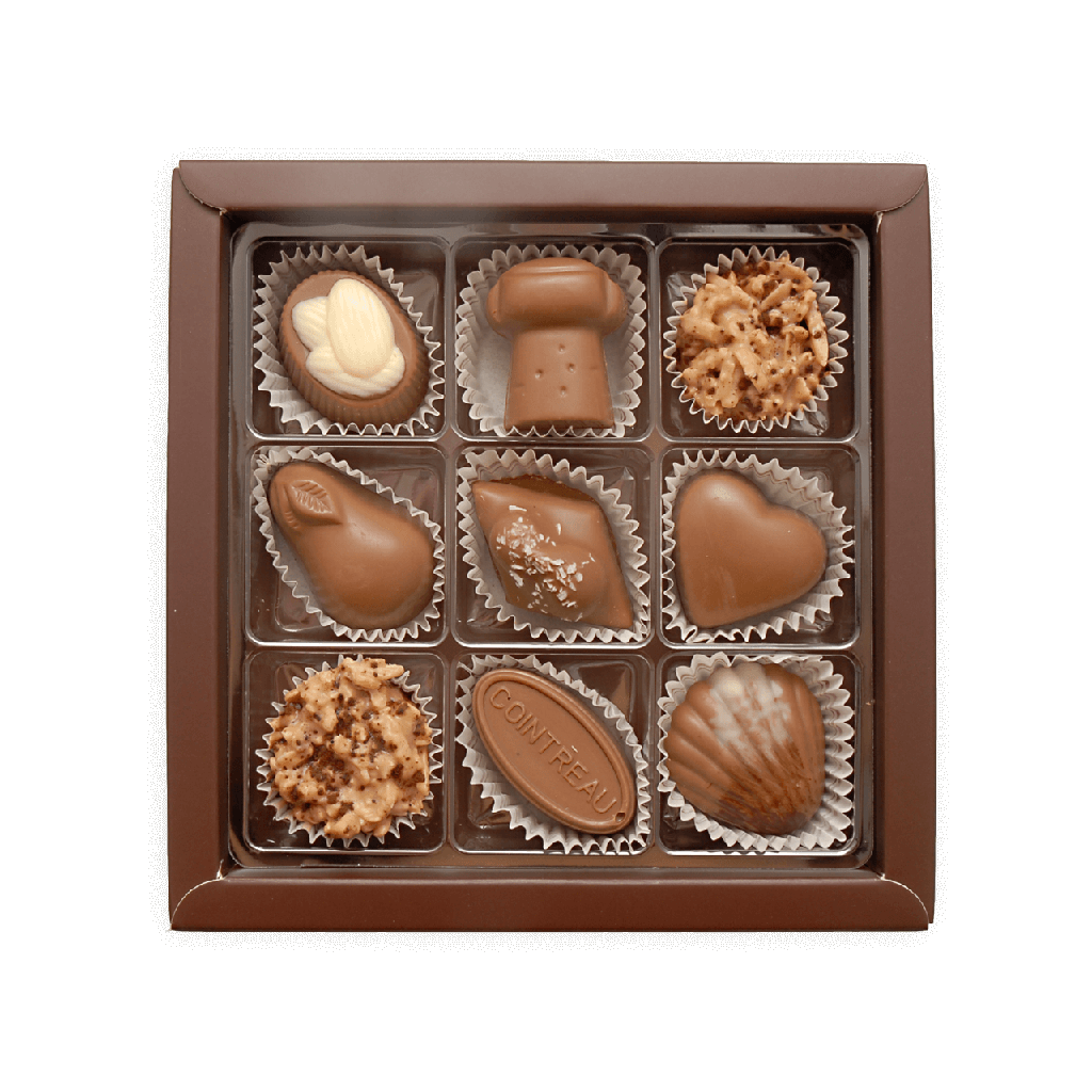 Pralinenquadrat mit Vollmilchpralinen klein #1