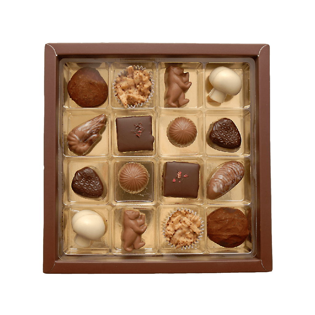 Pralinenquadrat mit alkoholfreien Pralinen groß #1