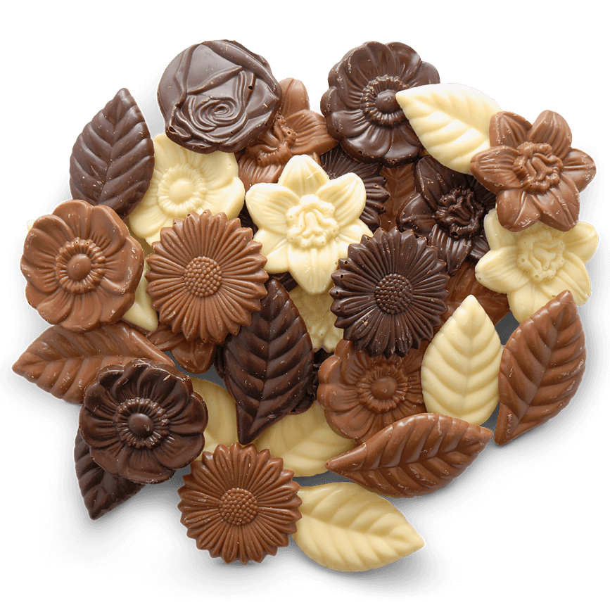 Schokoladenplättchen Blüten Zartbitter 100g #1