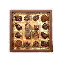 Pralinenquadrat mit Zartbitterpralinen groß #1
