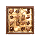Pralinenquadrat mit gemischten Pralinen groß #1