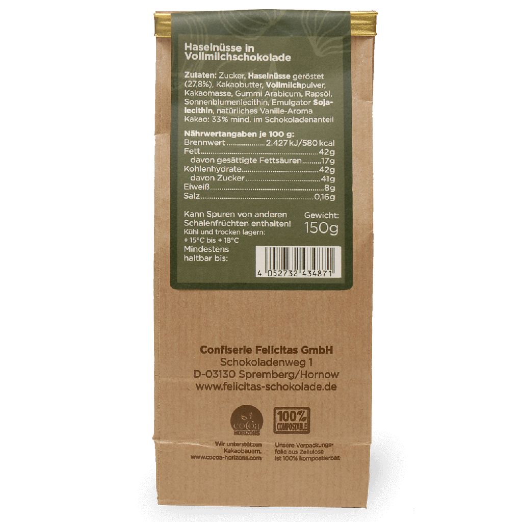 Schokolierte Haselnüsse 150g #1