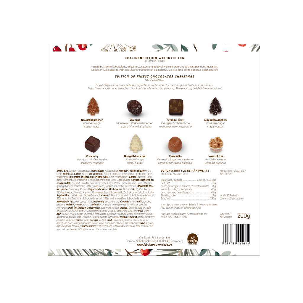Pralinenquadrat Merry Christmas #2