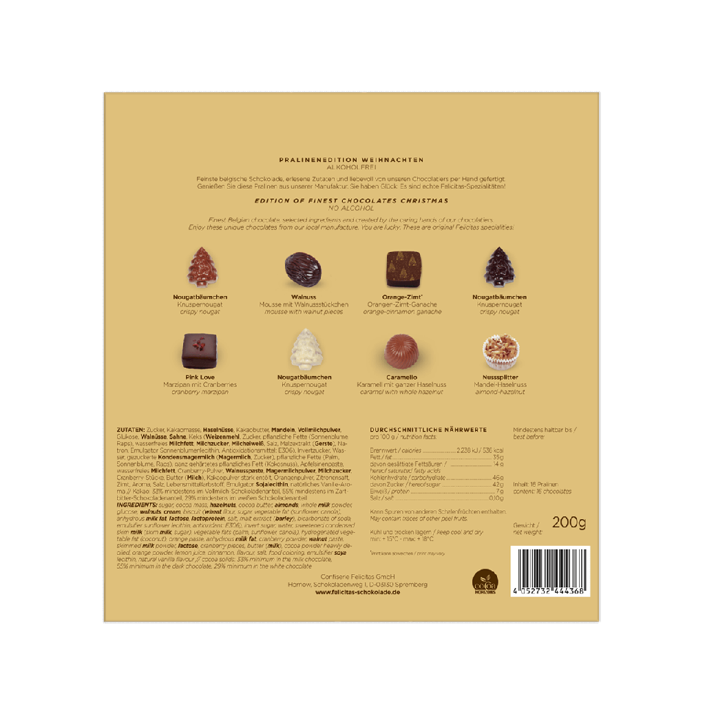 Pralinenquadrat Frohes Fest #1