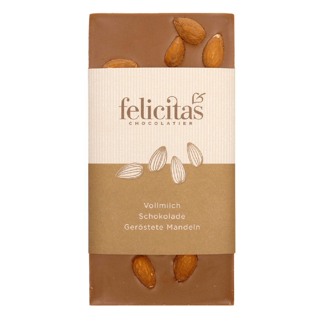 Tafelschokolade mit Mandeln 100g