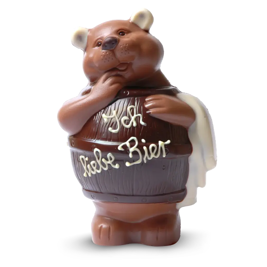 Bier-Bär aus Schokolade
