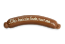 Schokowurst beschriftet