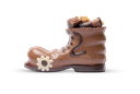 Schokoladen-Schuh gefüllt mit Pralinen