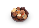 kleine Schoko-Schale rund gefüllt mit Pralinen