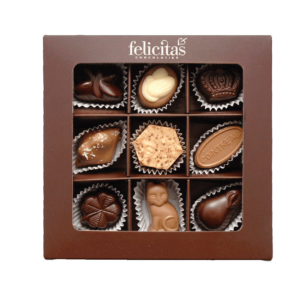 Pralinenquadrat 9er Felicitas