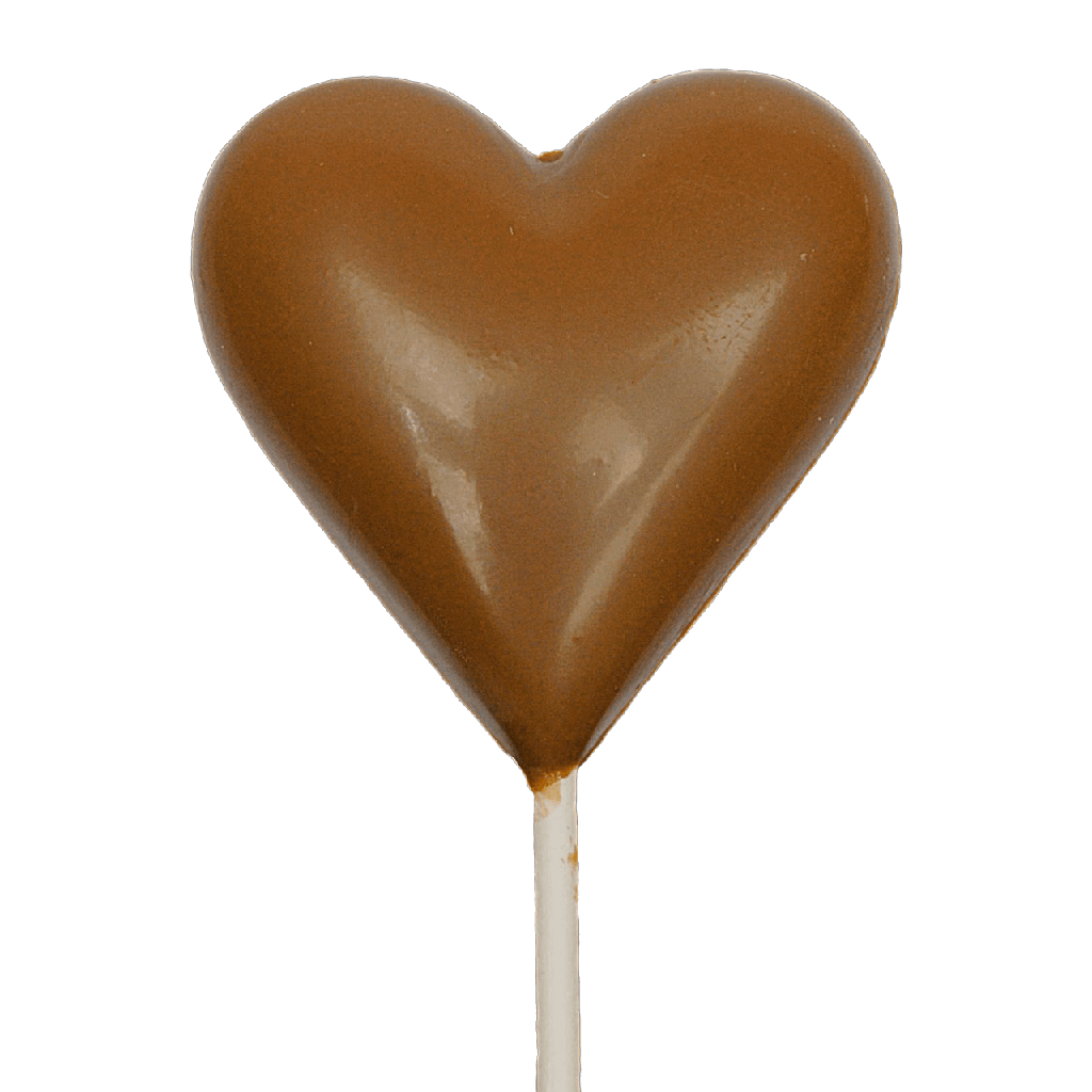 Herzlutscher aus Schokolade