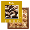 Pralinenquadrat mit Vollmilchpralinen groß