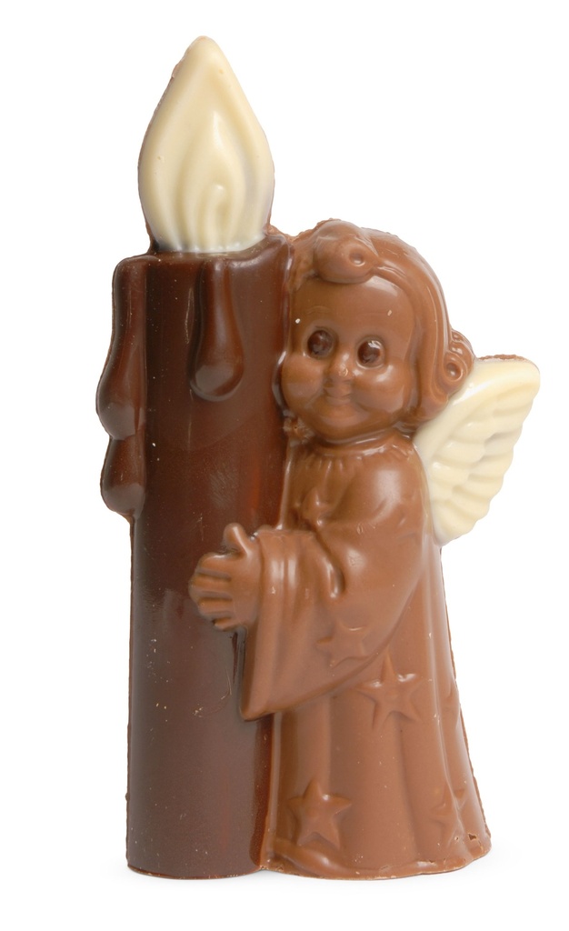 Engel mit Kerze aus Schokolade