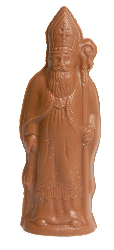 St. Nikolaus 110mm stehend aus Schokolade