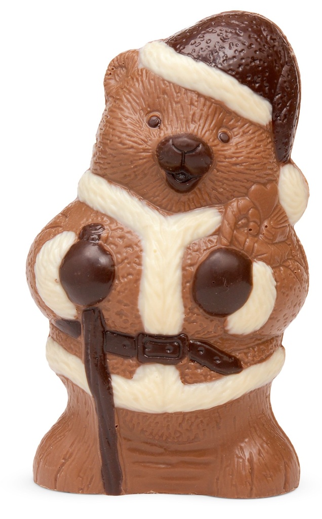 Weihnachtsteddybär aus Schokolade