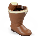 Weihnachtsstiefel klein gefüllt mit Pralinen