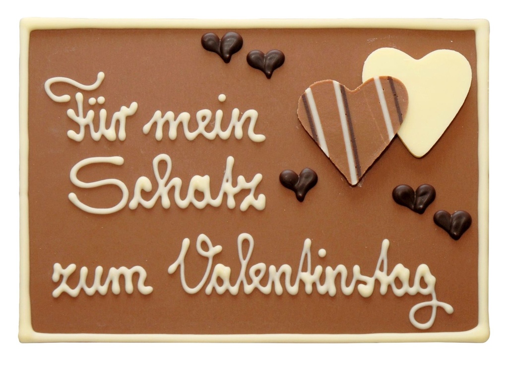 Valentinstagskarte Schatz aus Schokolade
