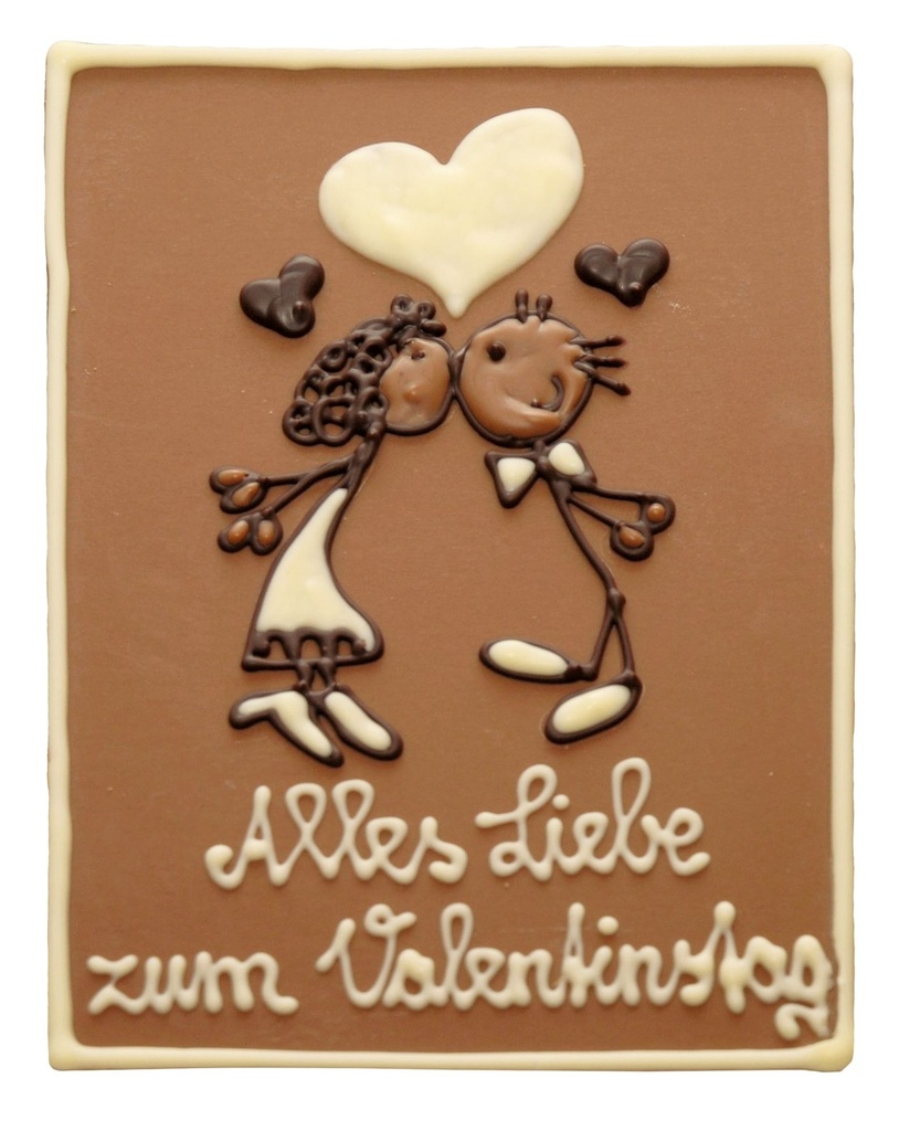 Valentinstagskarte Pärchen aus Schokolade