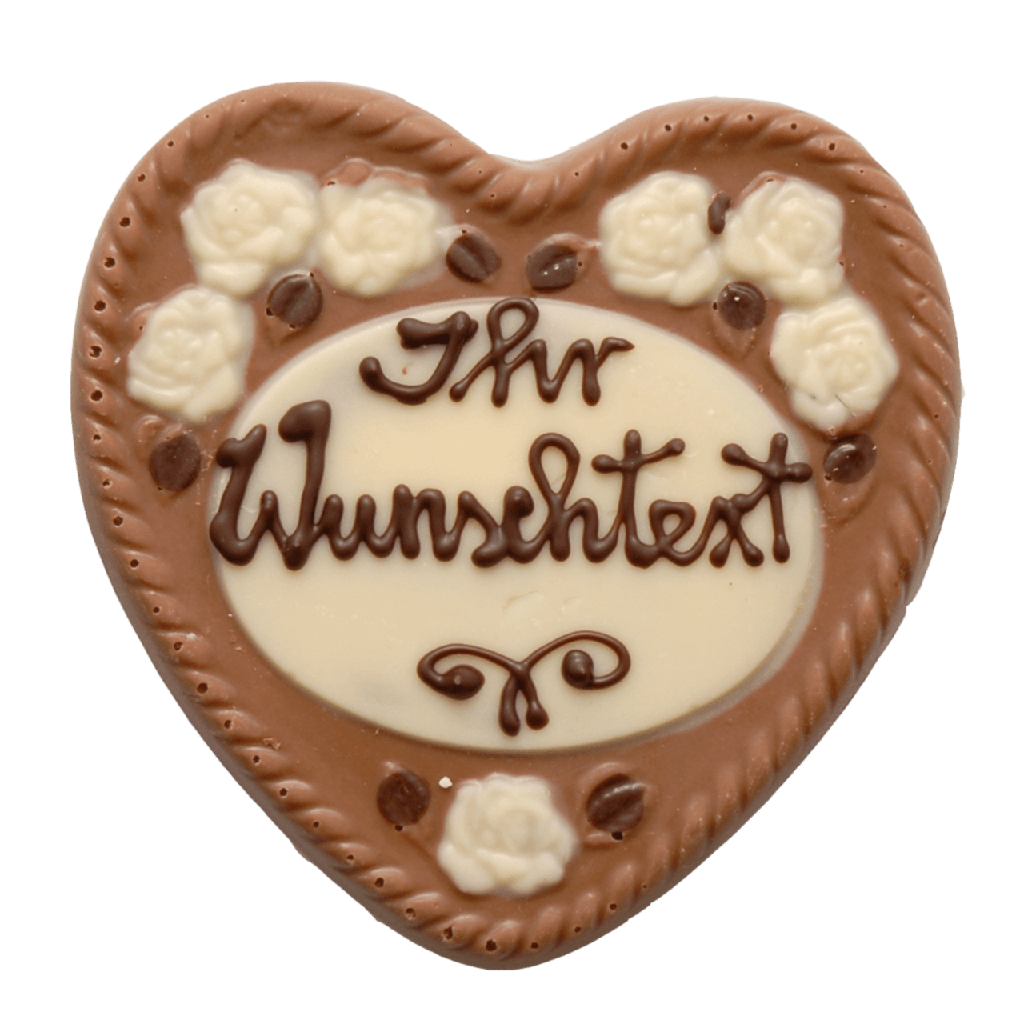Rosenherz mit Ihrem Wunschtext