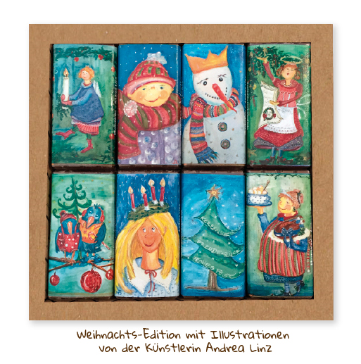 16er Schoko-Täfelchen Weihnachten Box