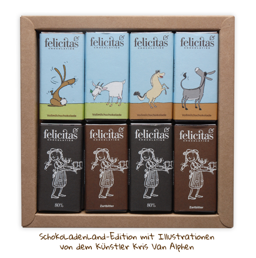 16er Schoko-Täfelchen SchokoLadenLand-Edition