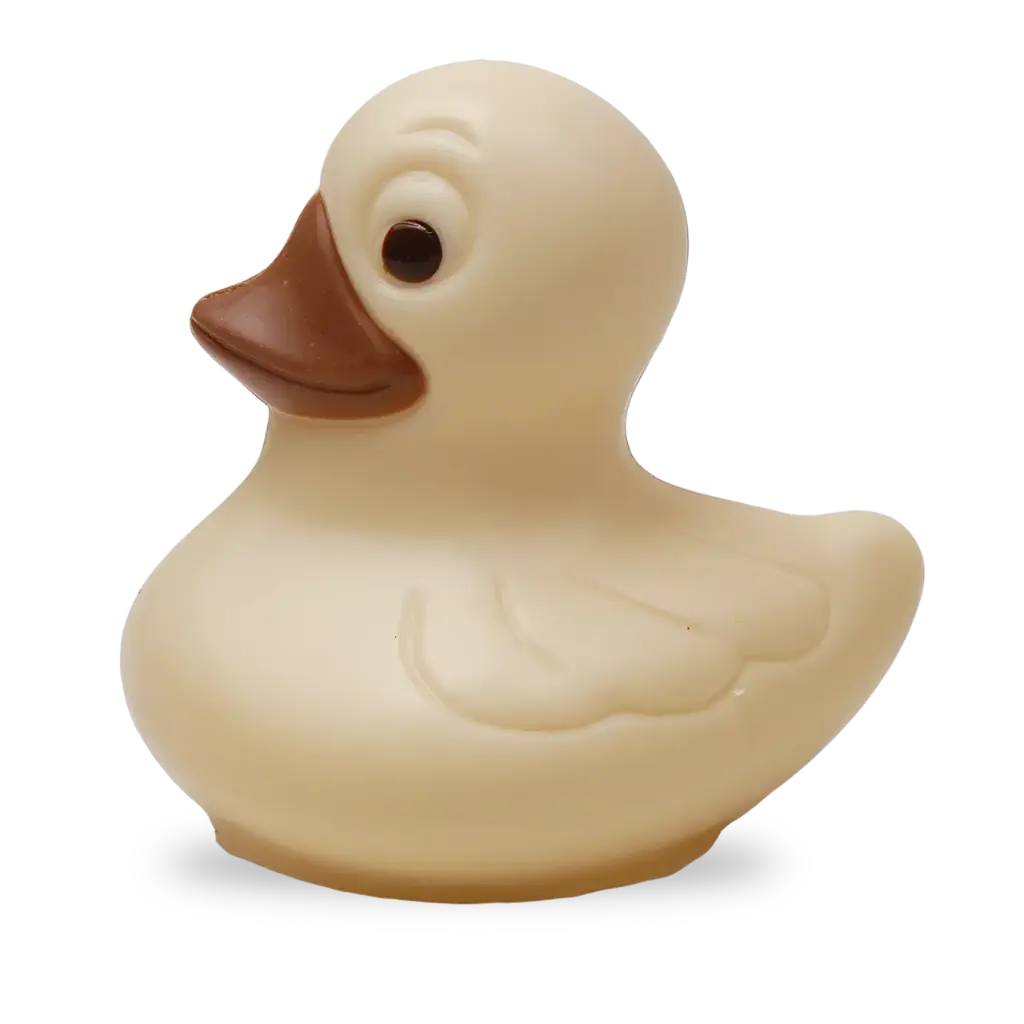 Badeente aus Schokolade