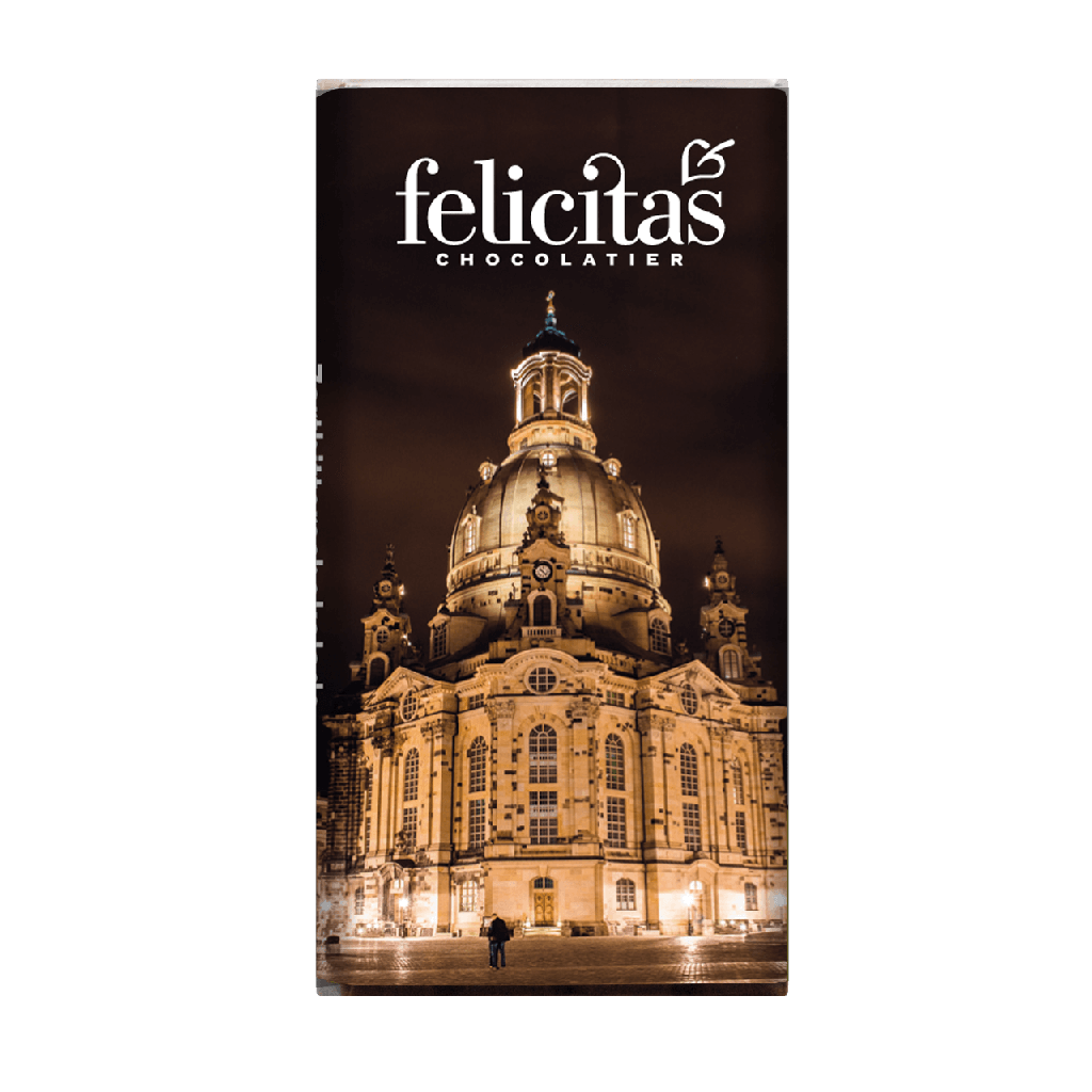 Schoko-Täfelchen Frauenkirche            Dresden Zartbitter