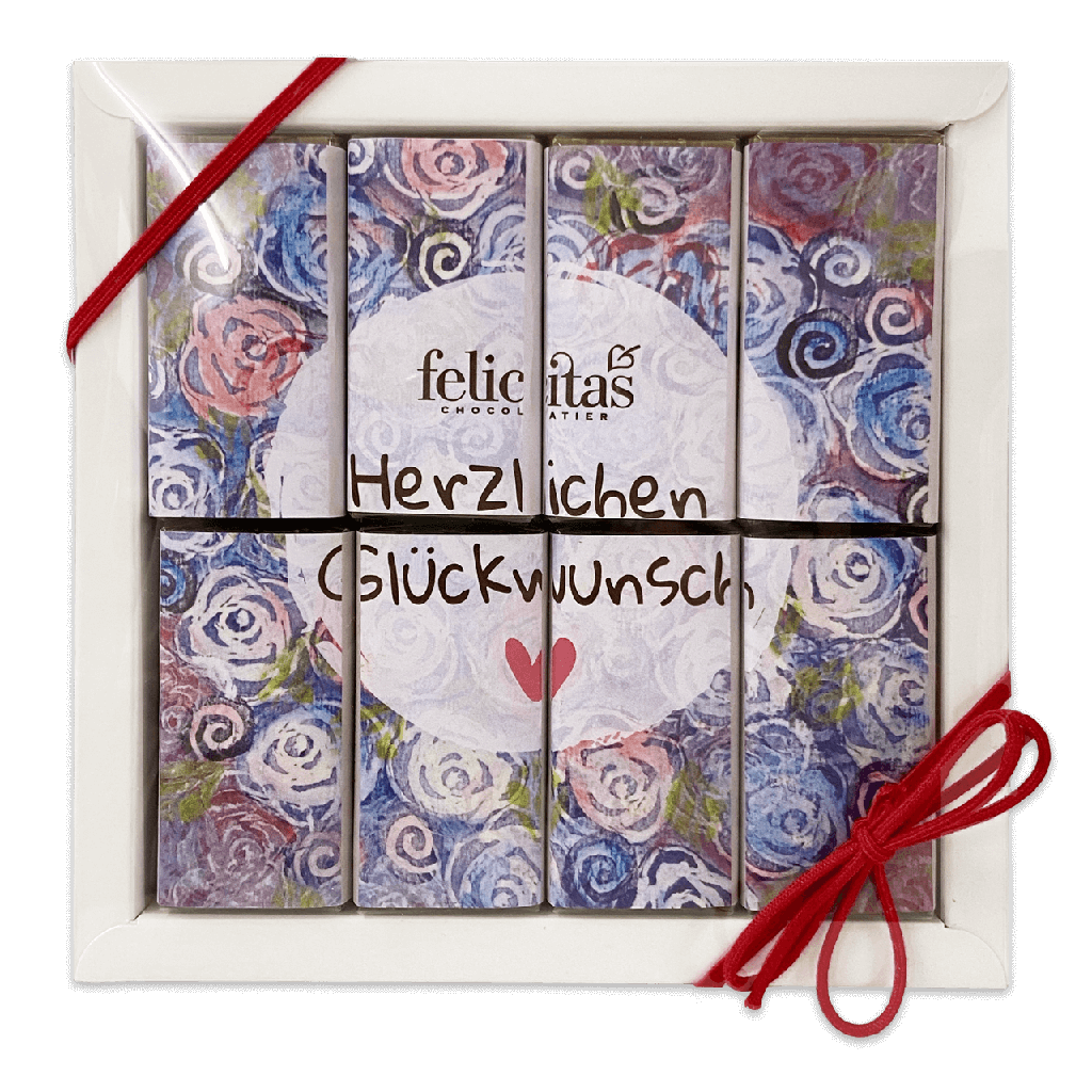 16er Schoko-Täfelchen Herzlichen Glückwunsch