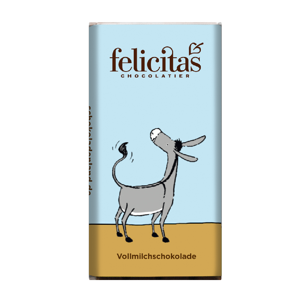 Schoko-Täfelchen Esel Vollmilch