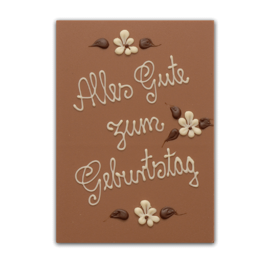 Schokokarte "Alles Gute zum Geburtstag"